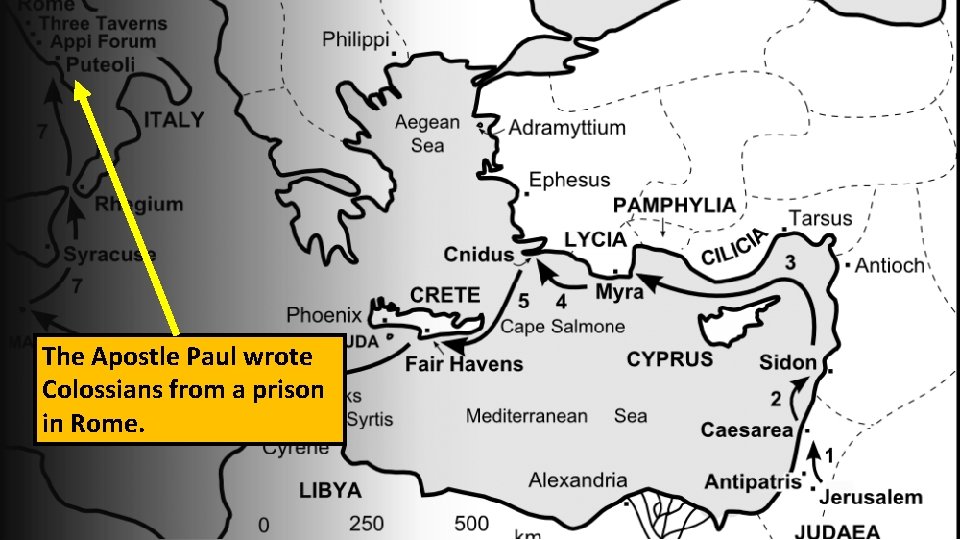 The Apostle Paul wrote Colossians from a prison in Rome. 