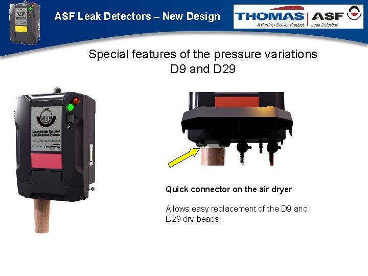 ASF Leak Detectors – New Design Special features of the pressure variations D 9