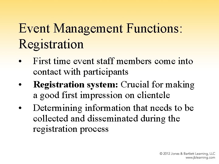 Event Management Function Chapter 13 Event Management Introduction Sport event management