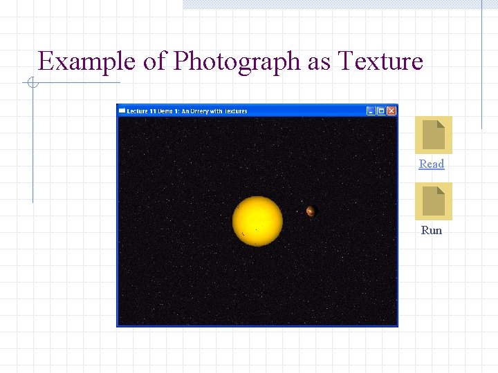 Example of Photograph as Texture Read Run 