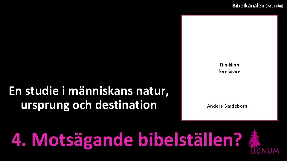 Vad är en människa? En studie i människans natur, ursprung och destination Bibelkanalen (You.