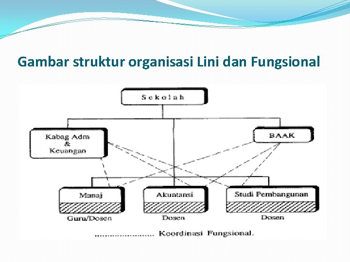 Gambar struktur organisasi Lini dan Fungsional 