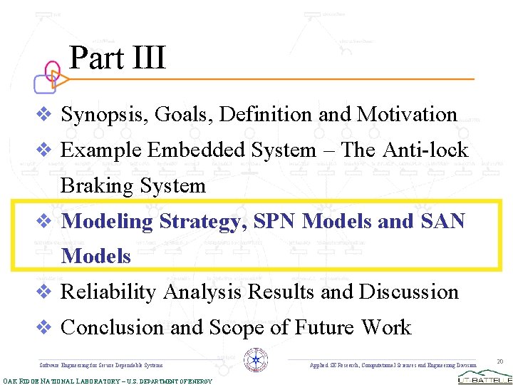 Part III v Synopsis, Goals, Definition and Motivation v Example Embedded System – The