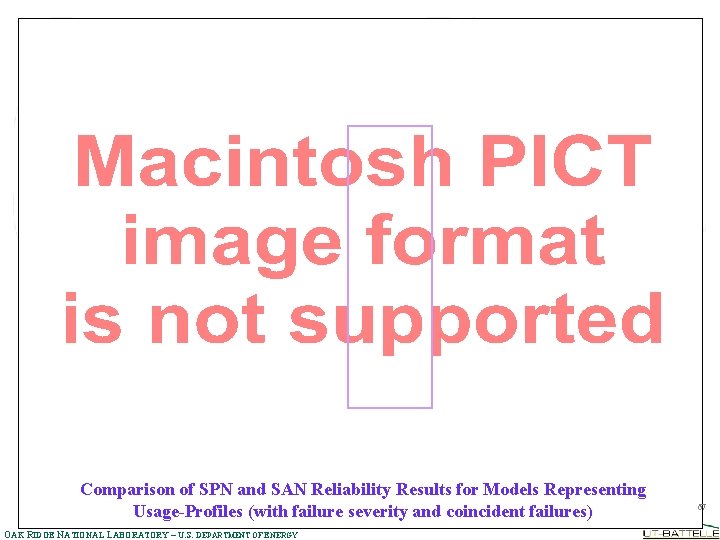 Comparison of SPN and SAN Reliability Results for Models Representing Software Engineering for. Usage-Profiles