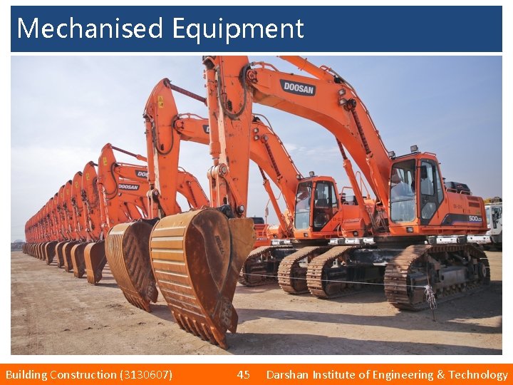 Mechanised Equipment Building Construction (3130607) 45 Darshan Institute of Engineering & Technology 