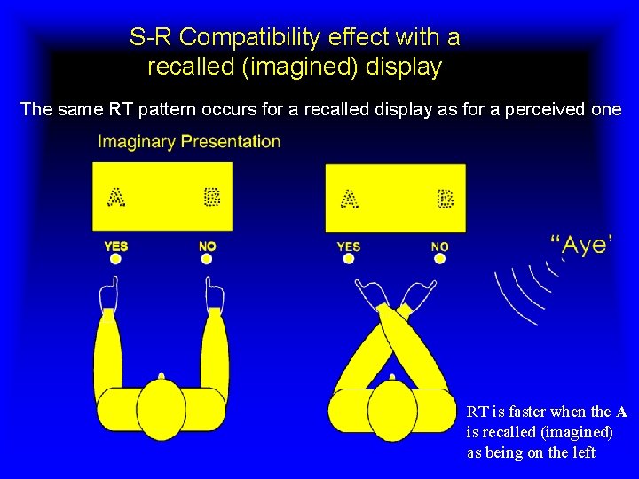 S-R Compatibility effect with a recalled (imagined) display The same RT pattern occurs for