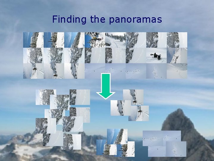 Finding the panoramas 