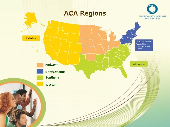 ACA Regions Midwest North Atlantic Southern Western 