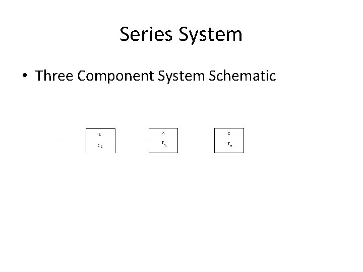 Series System • Three Component System Schematic 
