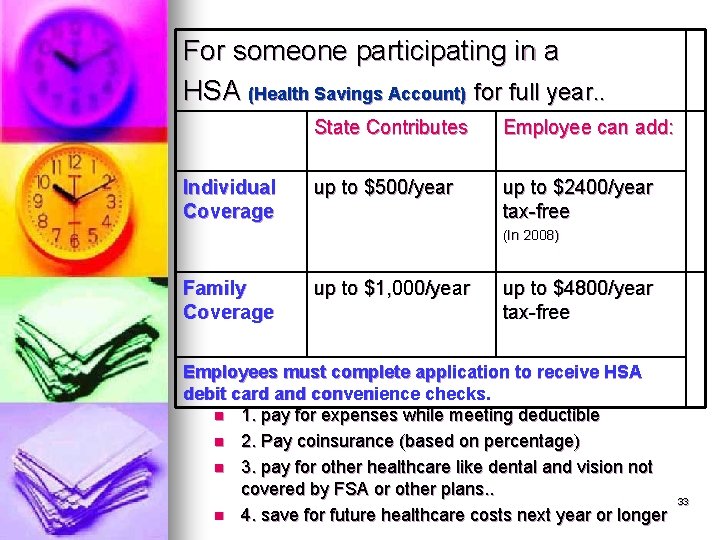 For someone participating in a HSA (Health Savings Account) for full year. . Individual