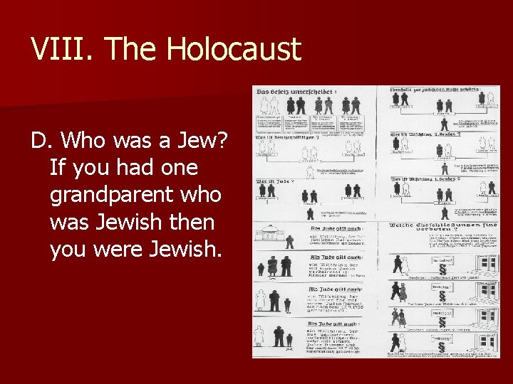 VIII. The Holocaust D. Who was a Jew? If you had one grandparent who VIII. The Holocaust D. Who was a Jew? If you had one grandparent who
