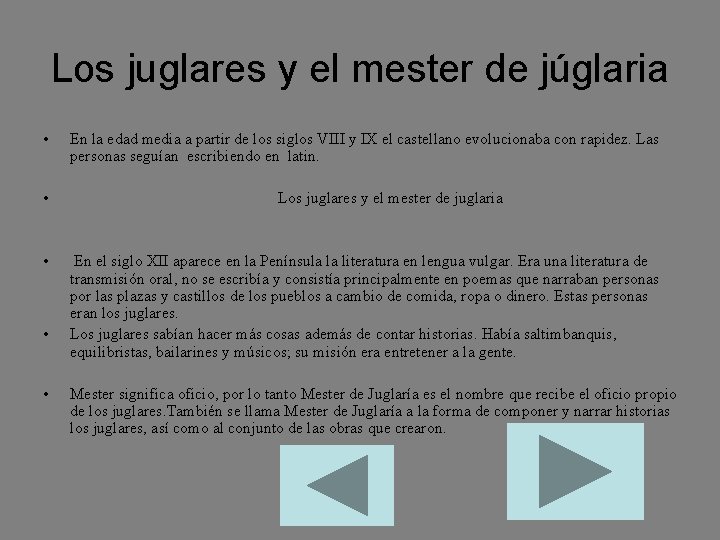 Los juglares y el mester de júglaria • • • En la edad media