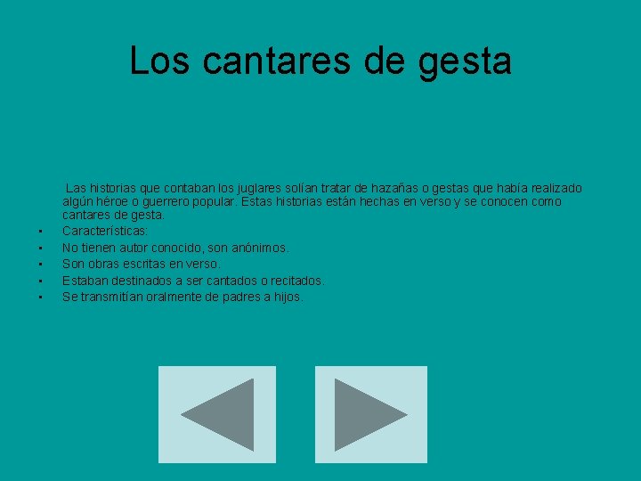 Los cantares de gesta • • • Las historias que contaban los juglares solían