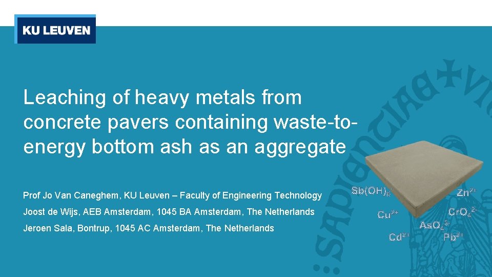Leaching of heavy metals from concrete pavers containing waste-toenergy bottom ash as an aggregate