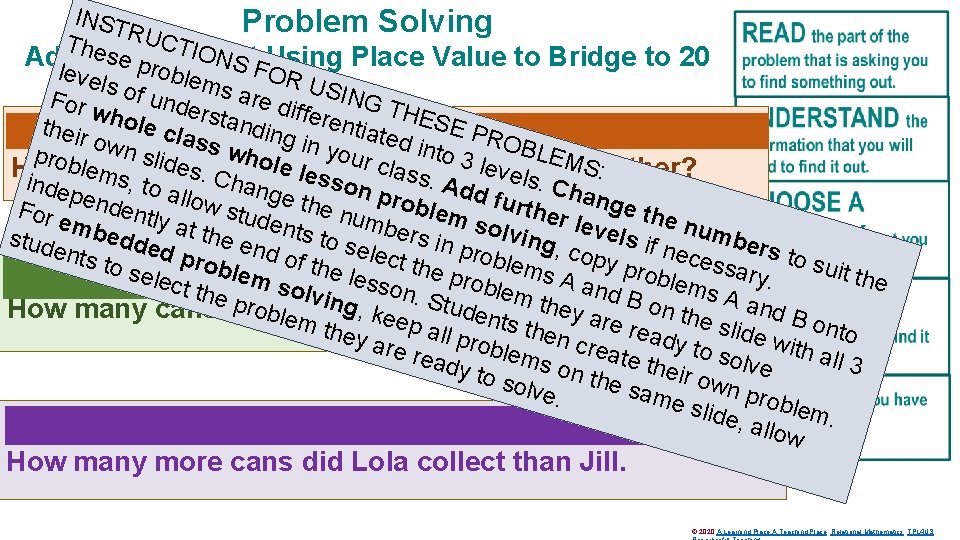 INST Problem Solving RUC Thes TION Add and Place Value to Bridge to 20