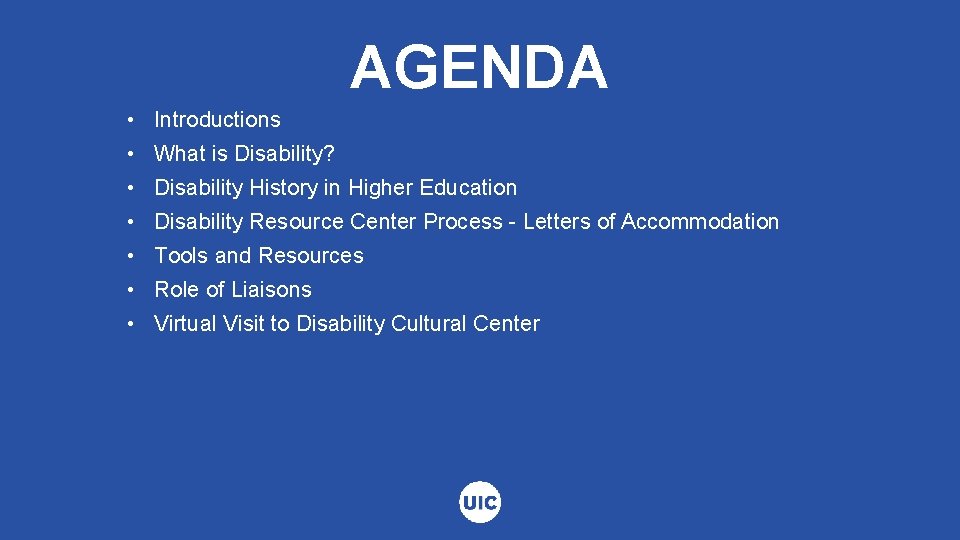 AGENDA • Introductions • What is Disability? • Disability History in Higher Education •