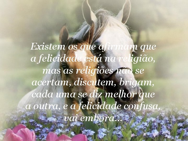 Existem os que afirmam que a felicidade está na religião, mas as religiões não