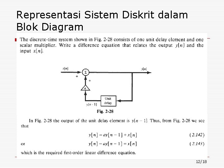 SISTEM LINIER PENGGAMBARAN SISTEM LTI DALAM PERSAMAAN DEFERENSIAL