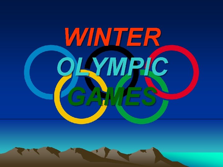 WINTER OLYMPIC GAMES 