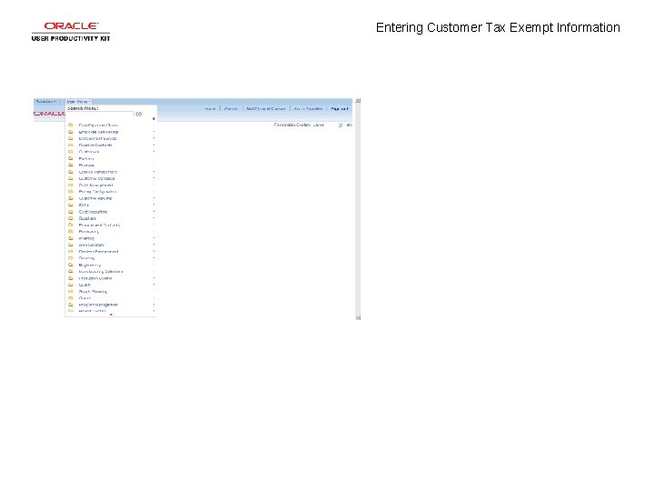 Entering Customer Tax Exempt Information 