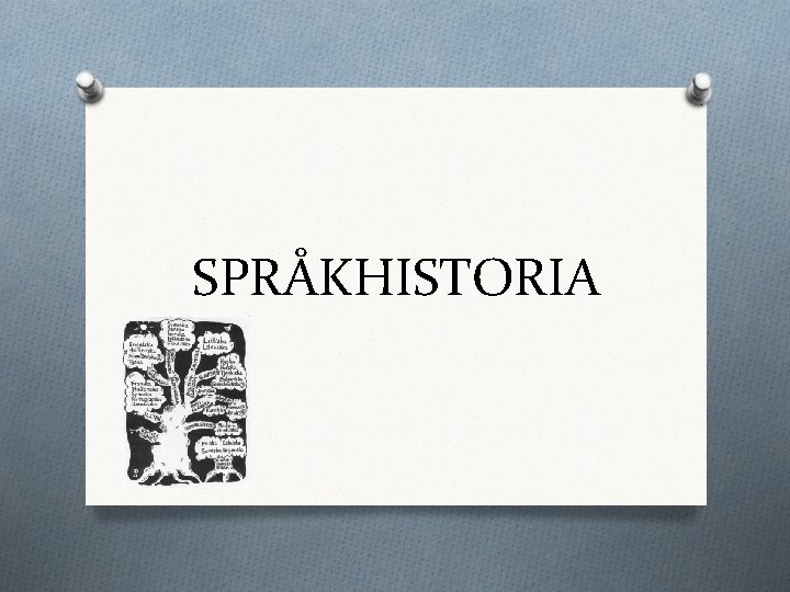 SPRÅKHISTORIA 
