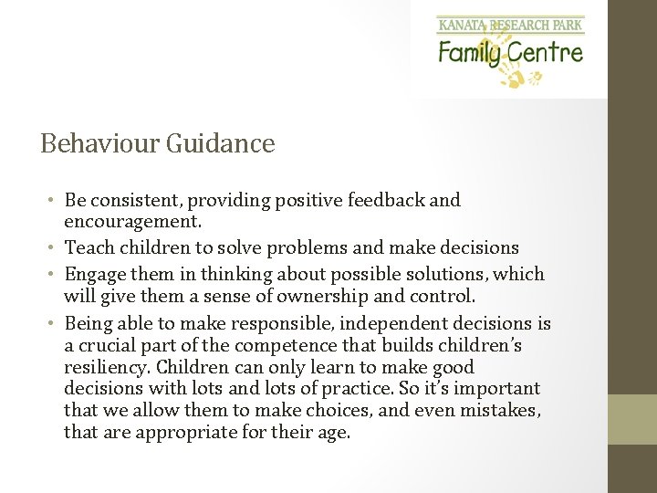 Building Resiliency in Young Children Developing Thinking Skills