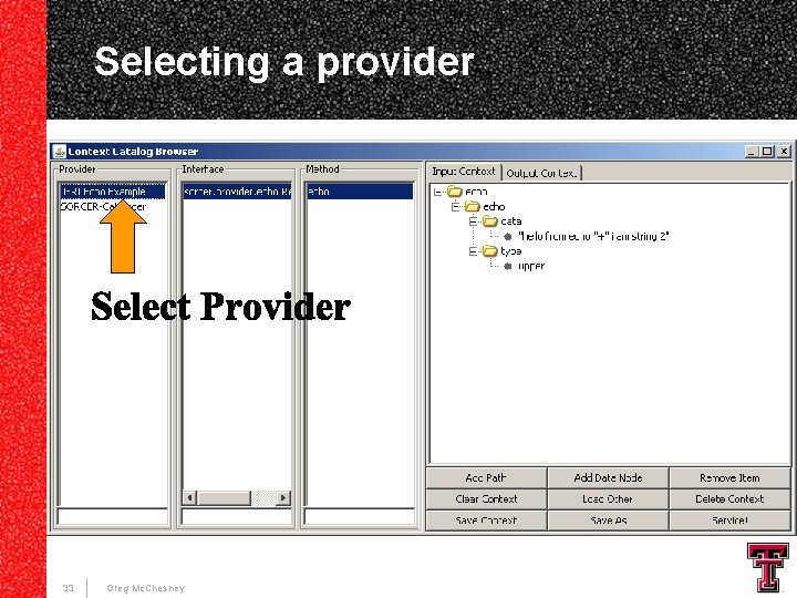 Selecting a provider 33 Greg Mc. Chesney 