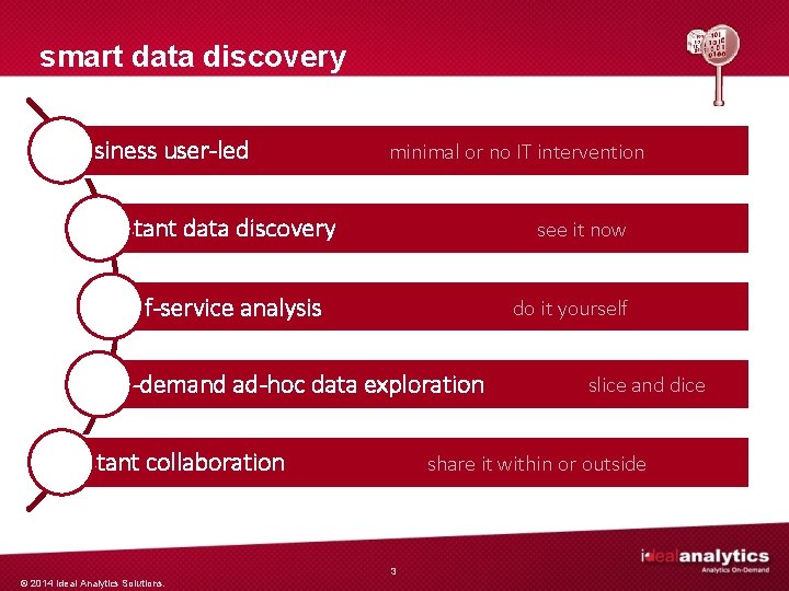 smart data discovery business user-led minimal or no IT intervention instant data discovery see