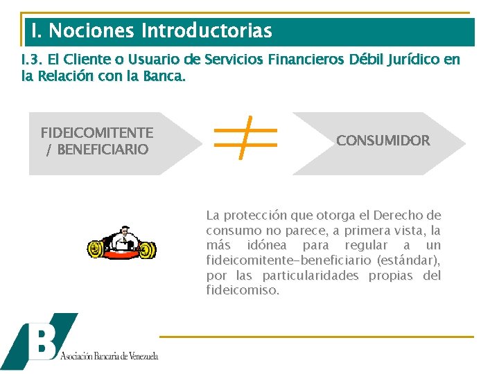 I. Nociones Introductorias I. 3. El Cliente o Usuario de Servicios Financieros Débil Jurídico
