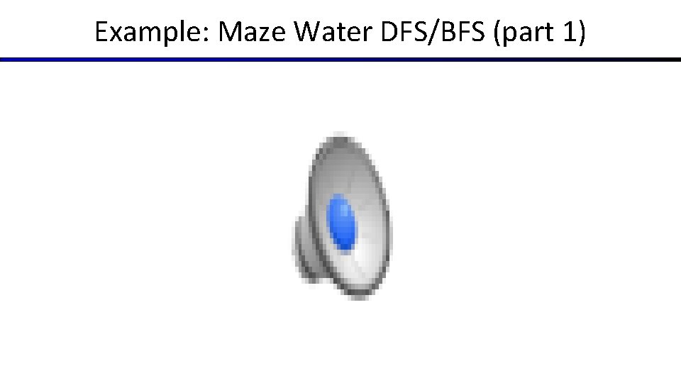 Example: Maze Water DFS/BFS (part 1) 