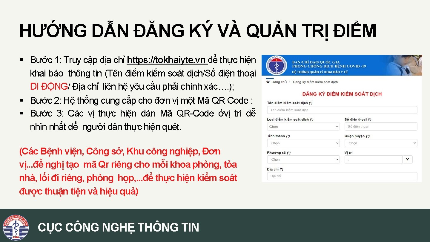 HƯỚNG DẪN ĐĂNG KÝ VÀ QUẢN TRỊ ĐIỂM § Bước 1: Truy cập địa