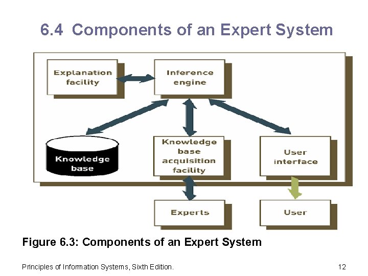 6. 4 Components of an Expert System Figure 6. 3: Components of an Expert