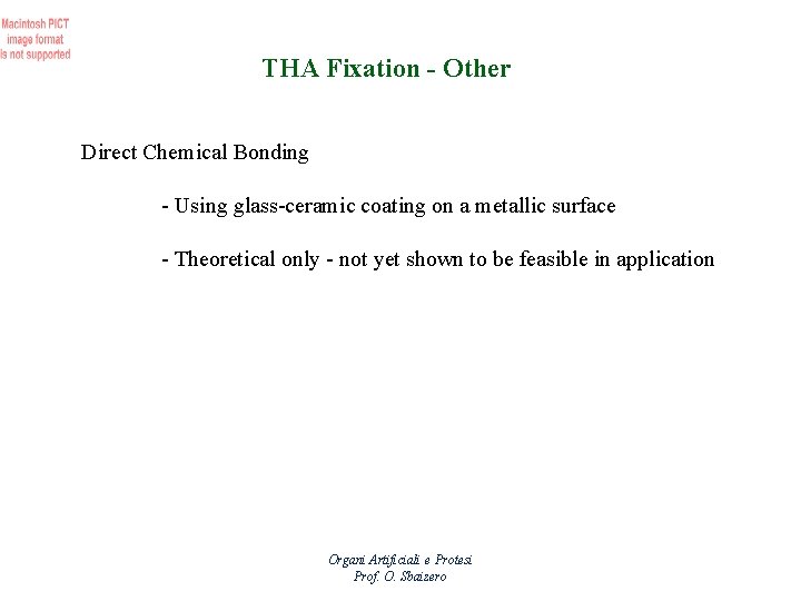 THA Fixation - Other Direct Chemical Bonding - Using glass-ceramic coating on a metallic