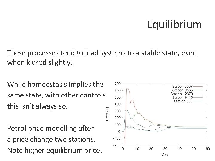 Equilibrium These processes tend to lead systems to a stable state, even when kicked