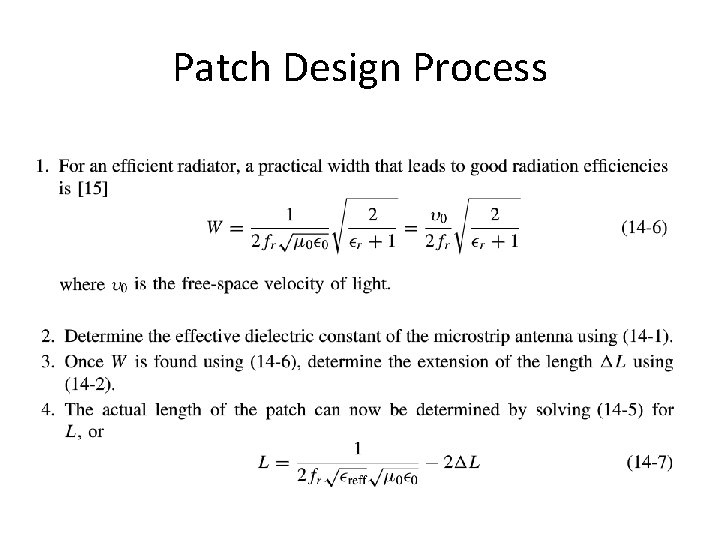 Patch Design Process 