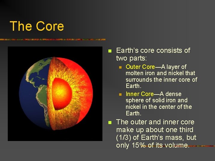 Tectonic Core Inside Earth Chapter 1 Plate Tectonics Section 1