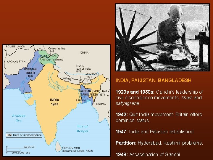 INDIA, PAKISTAN, BANGLADESH 1920 s and 1930 s: Gandhi’s leadership of civil disobedience movements; INDIA, PAKISTAN, BANGLADESH 1920 s and 1930 s: Gandhi’s leadership of civil disobedience movements;