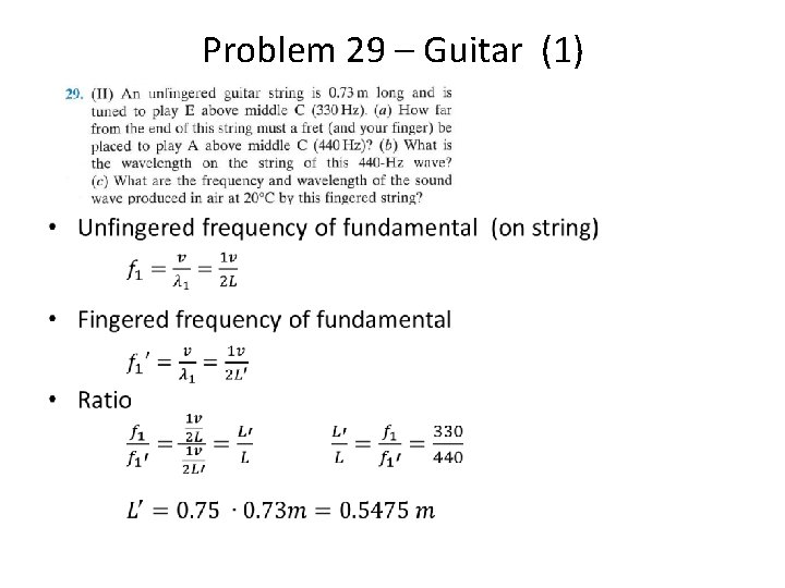 Problem 29 – Guitar (1) • 