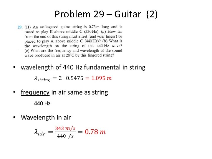 Problem 29 – Guitar (2) • 