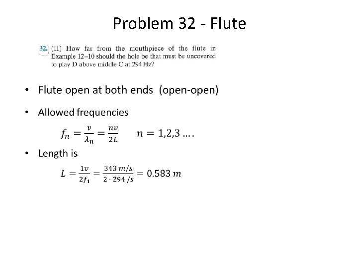 Problem 32 - Flute • 