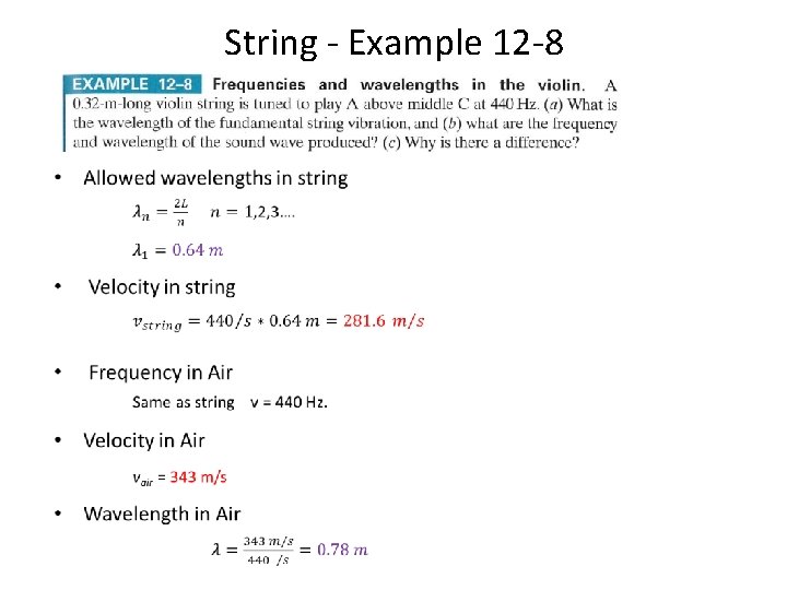 String - Example 12 -8 • 