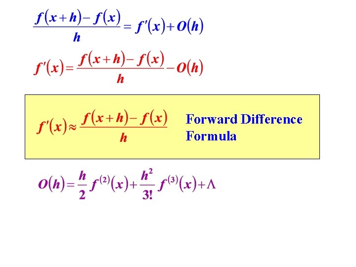 Forward Difference Formula 