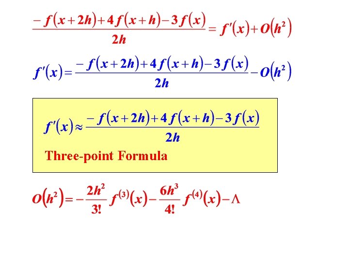 Three-point Formula 