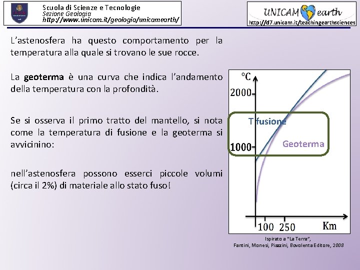 Scuola di Scienze e Tecnologie Sezione Geologia http: //www. unicam. it/geologia/unicamearth/ http: //d 7.