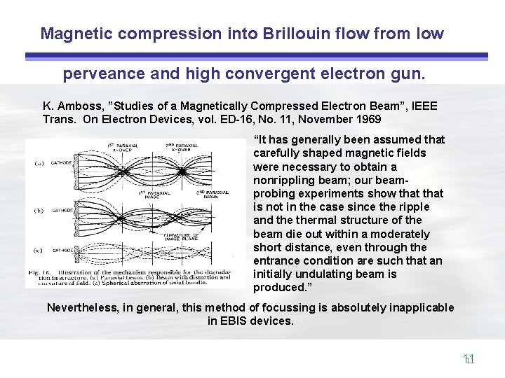 Magnetic compression into Brillouin flow from low perveance and high convergent electron gun. K.