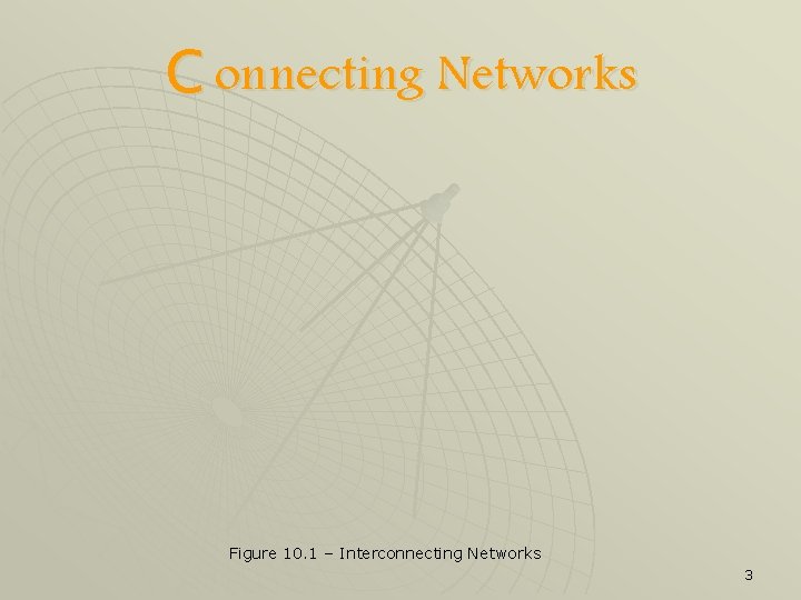 C onnecting Networks Figure 10. 1 – Interconnecting Networks 3 
