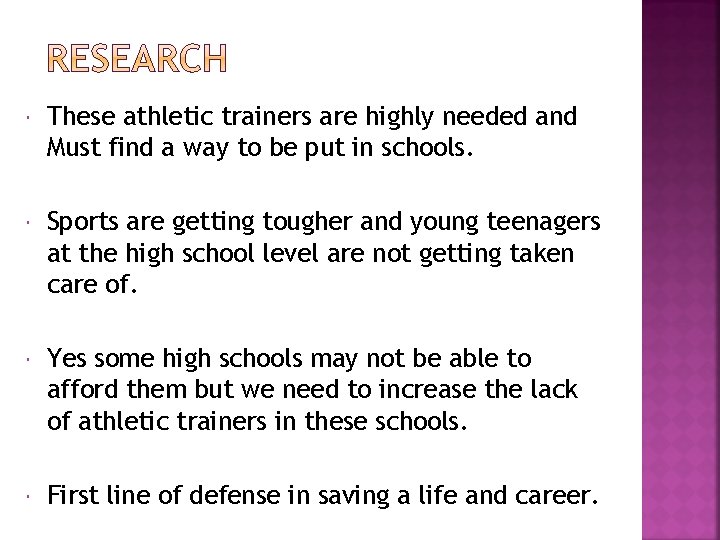  These athletic trainers are highly needed and Must find a way to be