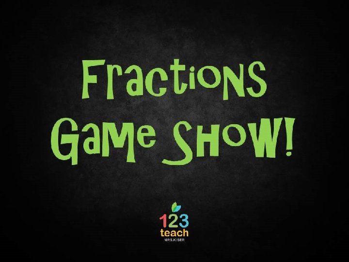 Fractions Game Show! 