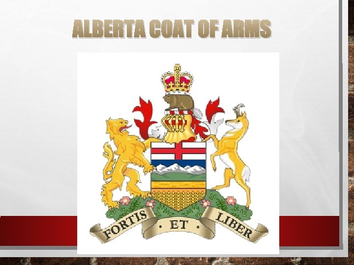 ALBERTA COAT OF ARMS 