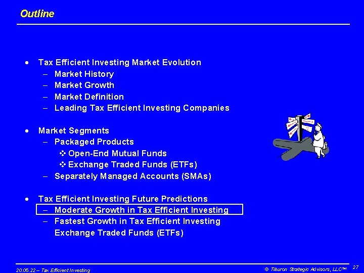 Outline · Tax Efficient Investing Market Evolution – Market History – Market Growth –